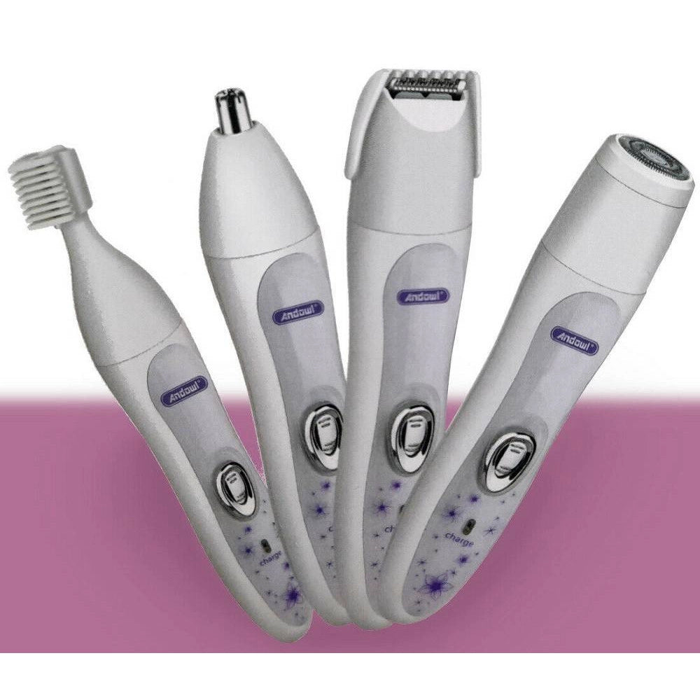 Trade Shop - Depilatore Epilatore Rasoio 4 In 1 Sopracciglia Baffi Gambe Peli Donna Q-7812 -