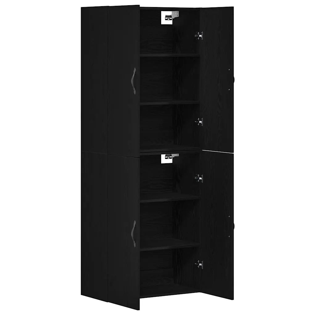 Mobiletto a muro 2 pcs Rovere Nero 69,5 x 34 x 90 cm 3333101