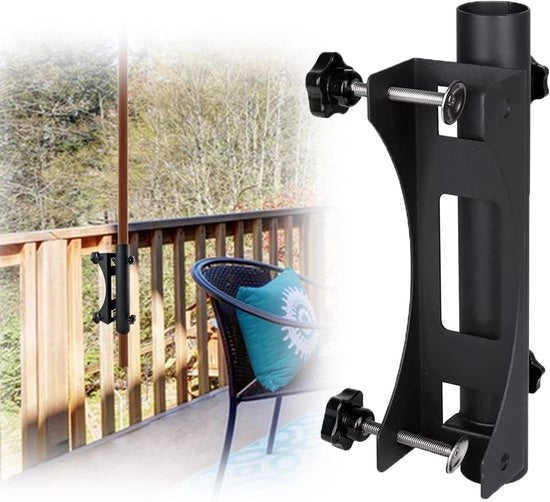 Sostegno per Ombrellone da Balcone Fermo per Porta di Giardino Resistente - Adatto per Ombrellone Pergola - Supporto con Range di Aderenza 20mm-63mm e Diametro Ombrellone 23mm-38mm Fermo Ombrellone