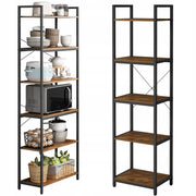 Libreria con finitura marrone, con misure 40x30x154 cm, ideale per ogni ambiente.