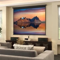 Telo Proiettore 120" Regolabile con Montaggio a Soffitto e Parete, Formato 4:3, 244x183cm, Bianco e Nero