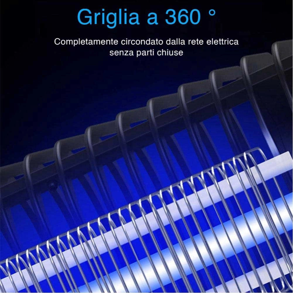 Trade Shop - Zanzariera Elettrica Anti Zanzare Mosche 4w Elettroinsetticida Ammazza Insetti -