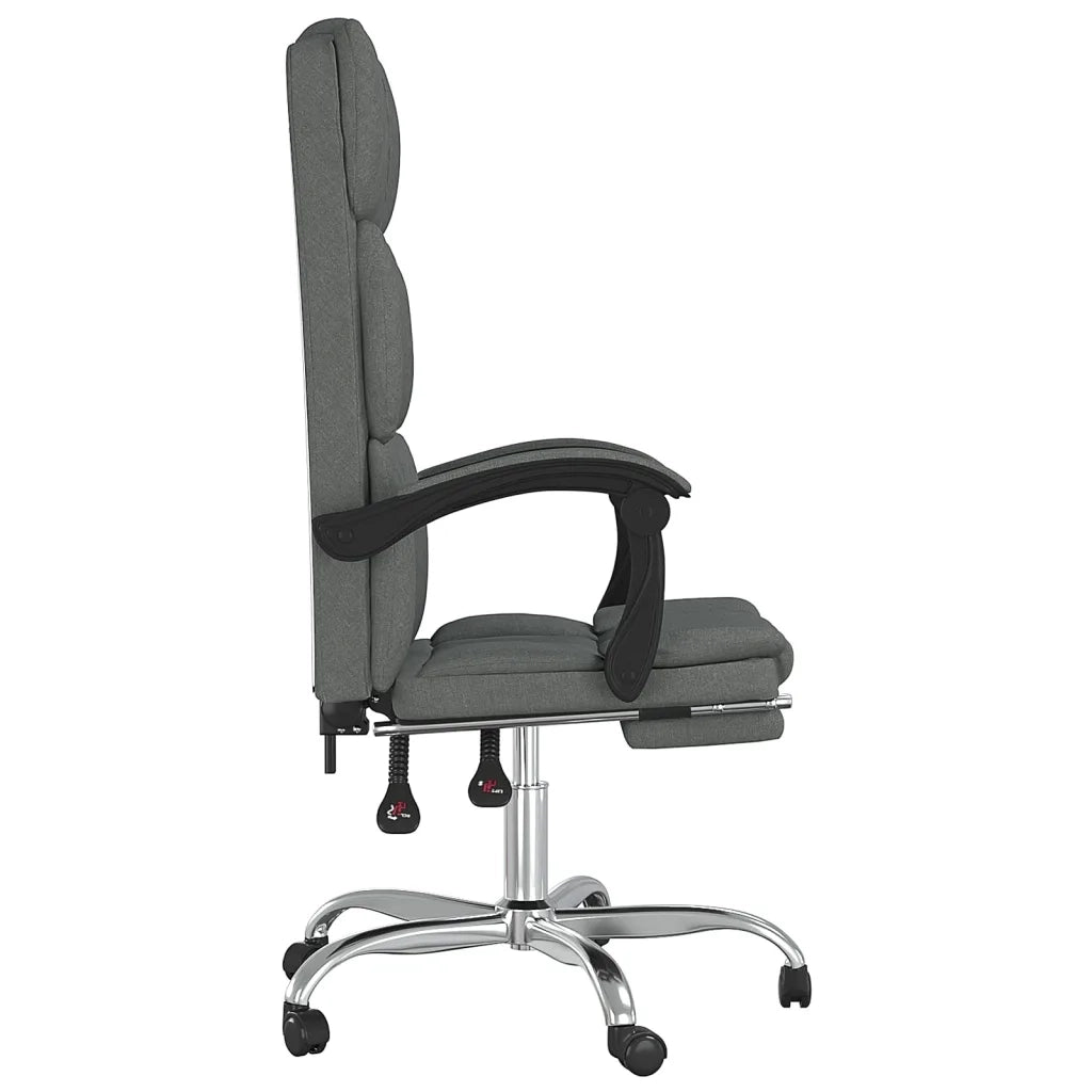 Poltrona da Ufficio Reclinabile Grigio Scuro in Tessuto cod mxl 18227