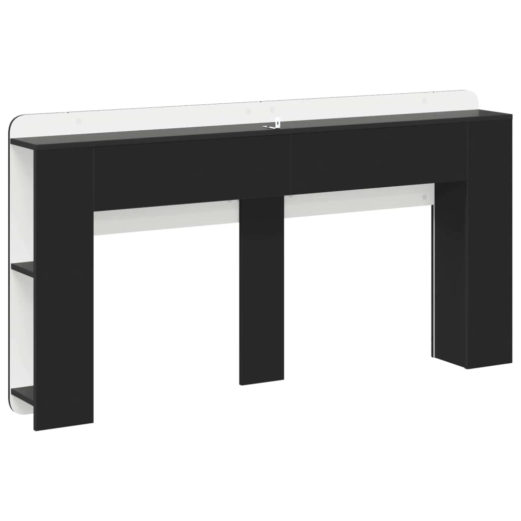 Testata del letto con archiviazione Nero Legno ingegnerizzato 8001220