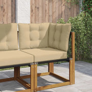 Cuscino per divano da esterno 3 pcs Beige Poliestere 900798