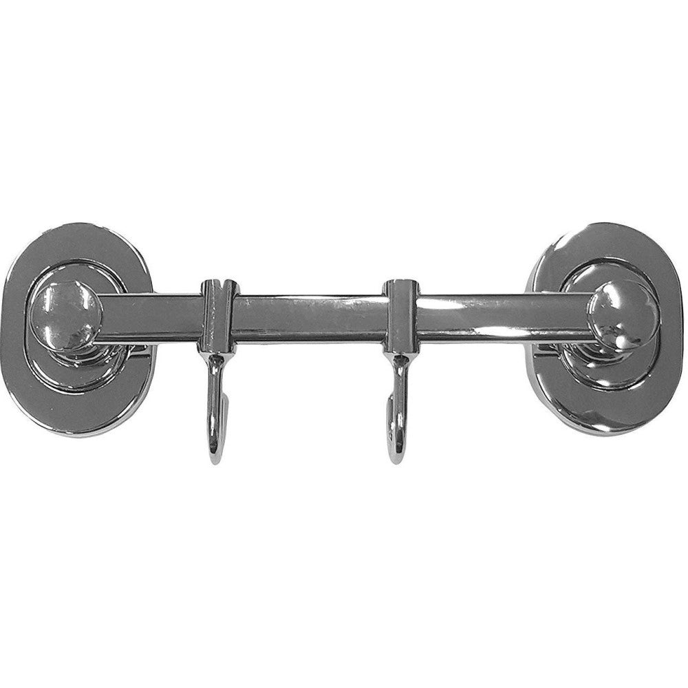 Trade Shop - Supporto Appendino 2 Ganci  69192 23x7x4cm Asciugamano Accappatoio Muro Bagno -