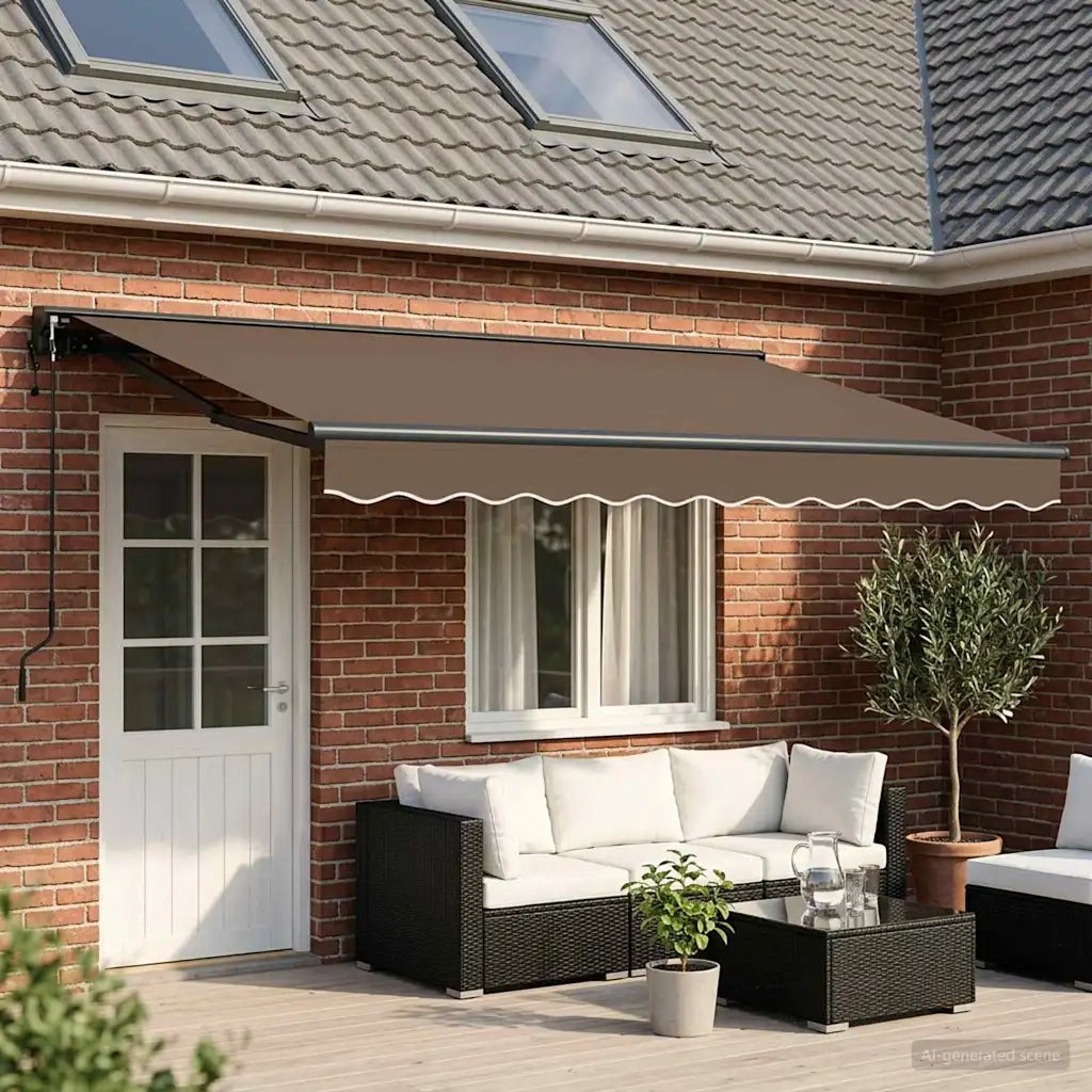 Tettuccio Elettrico Retrattile Tortora 4 x 2 m 3425807
