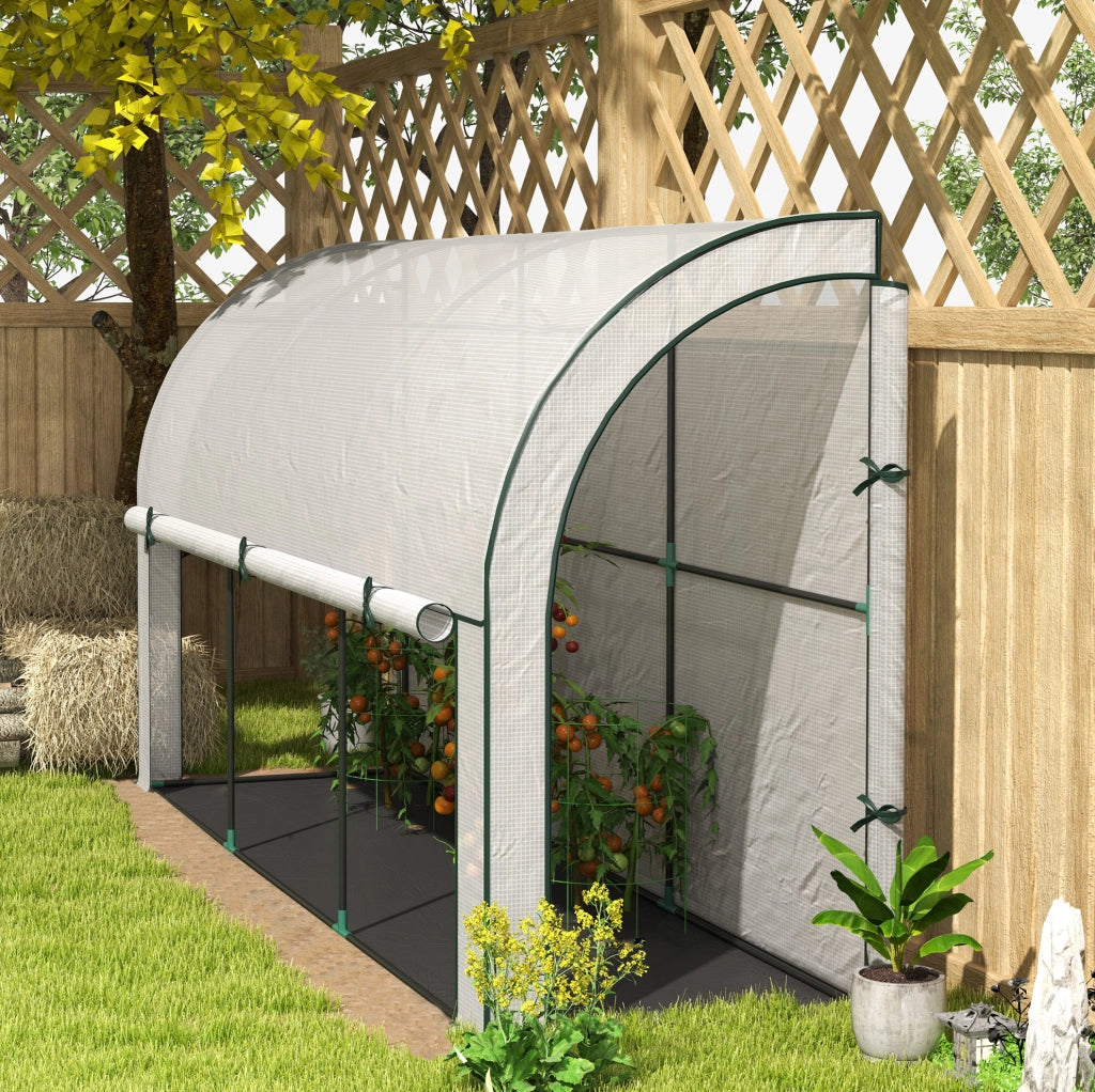 Serra da parete bianca 300x80x157 cm con porta avvolgibile