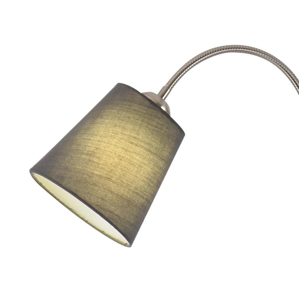 LÚZETE - LAMPADA DA TERRA NICHEL SATINATO PAYTON PARALUME GRIGIO