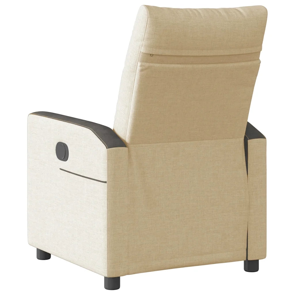 Divano Sedia-Poltrona Reclinabile in Tessuto Crema 394102