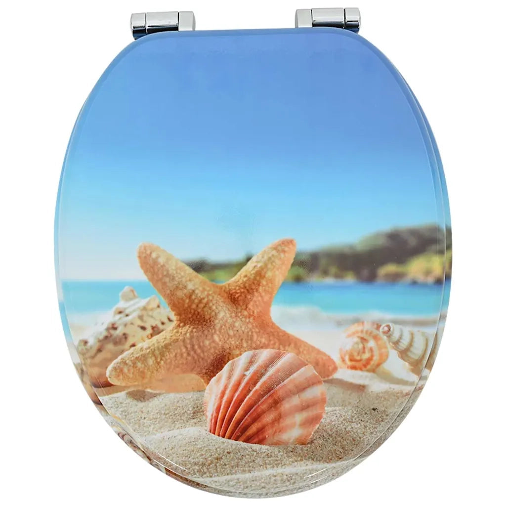 Sedile per toilette con chiusura morbida Conchiglia di mare CFW9859512