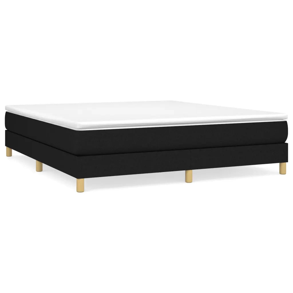 Struttura Letto a Rete a Molle-Giroletto Nero 180x200 cm in Tessuto 506620