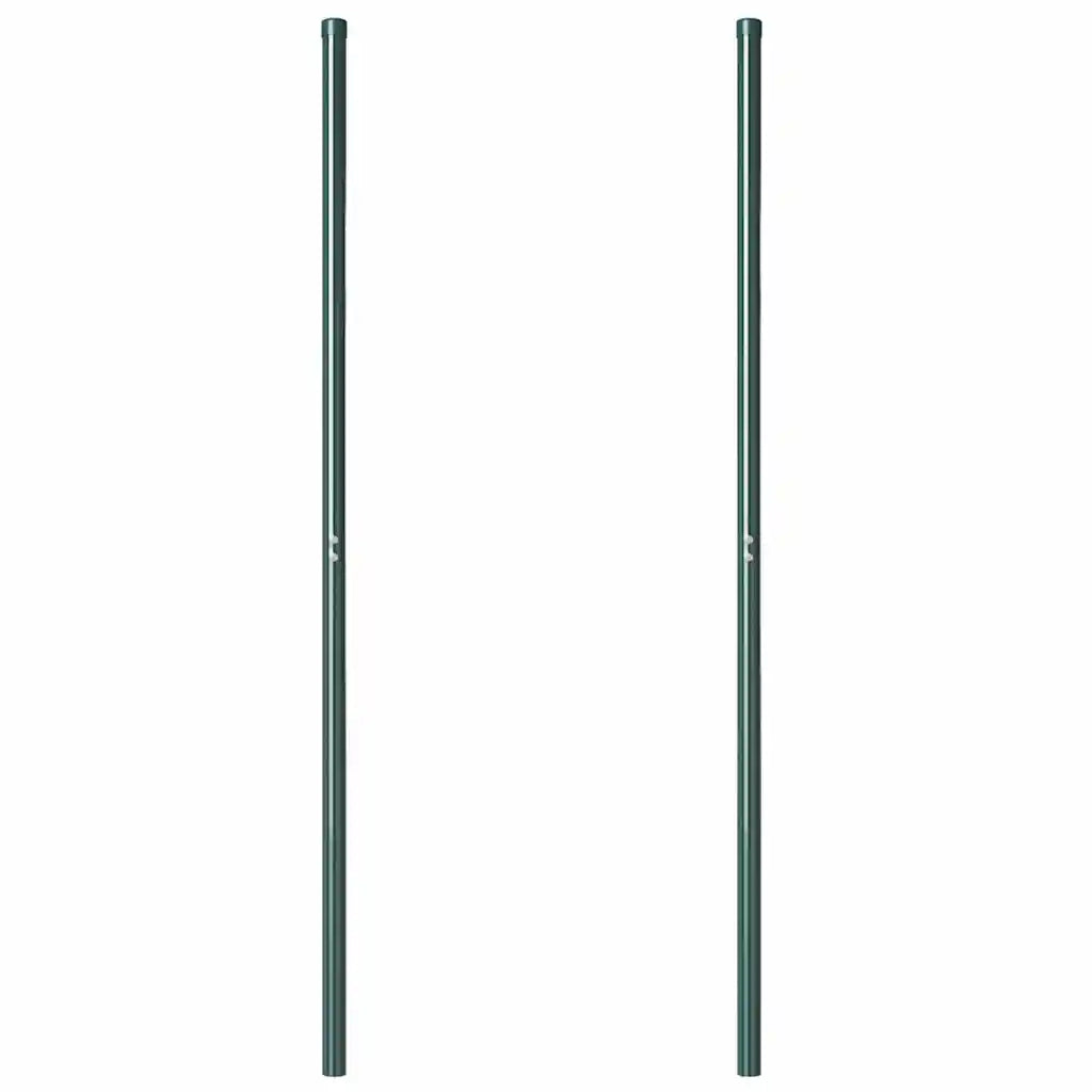 vidaXL Pali per Recinzione 2 pcs Verde 200 cm