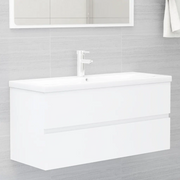 Mobile con Lavabo Integrato Bianco in Legno Multistrato 3071567