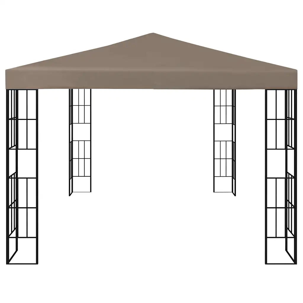 Gazebo con Luci a Stringa LED 4x3 m Grigio Talpa