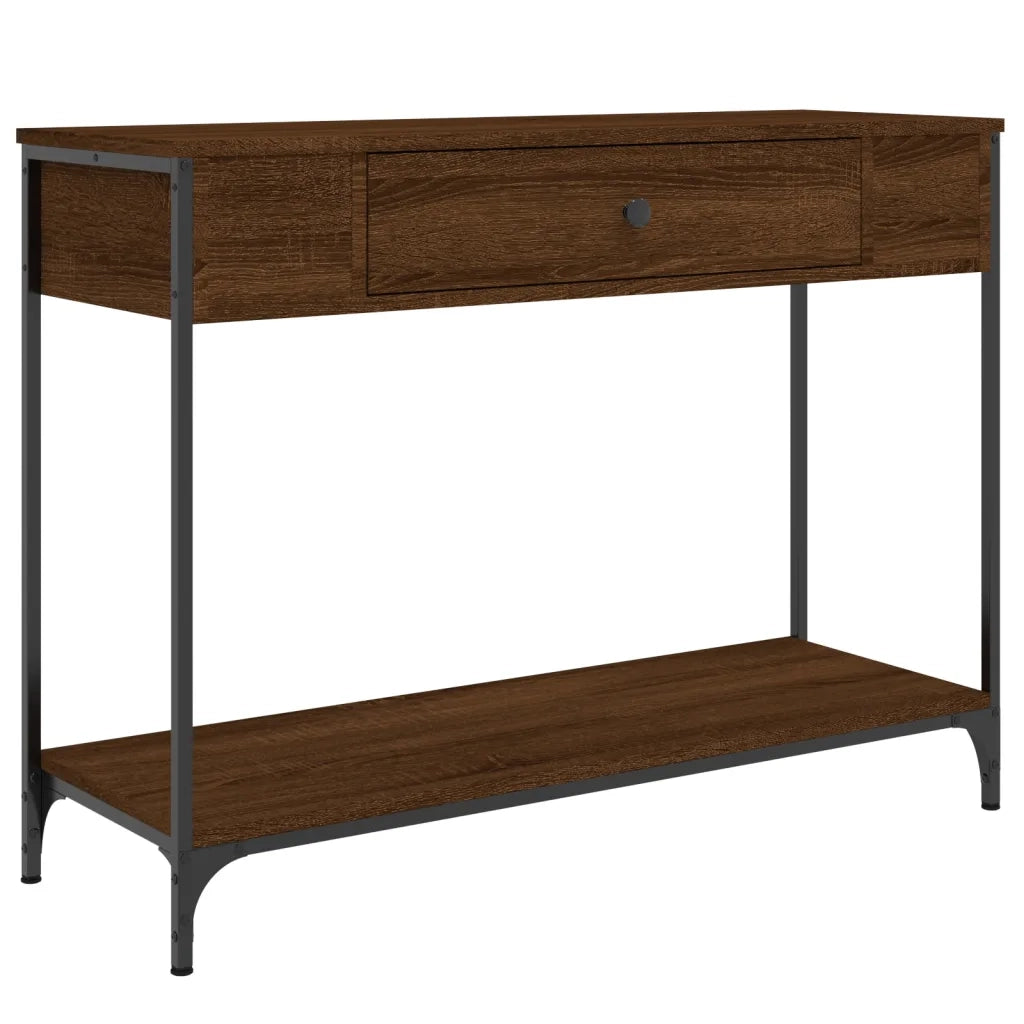 Tavolo Consolle Rovere Marrone 100x34,5x75 cm Legno Multistrato 834164