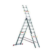 Scala Orange trasformabile 3 elementi 9+9+9 in alluminio fino a h 5,65 m