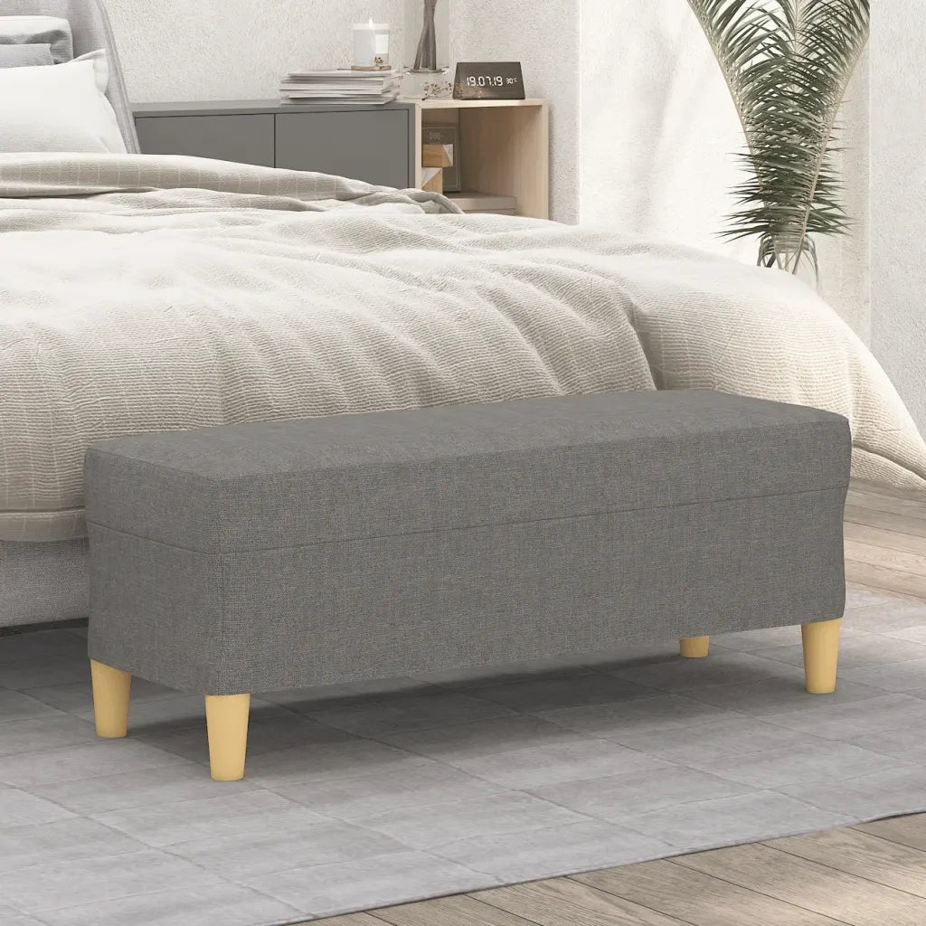 Panca Grigio Scuro 100x35x41 cm in Tessuto CFW9476647