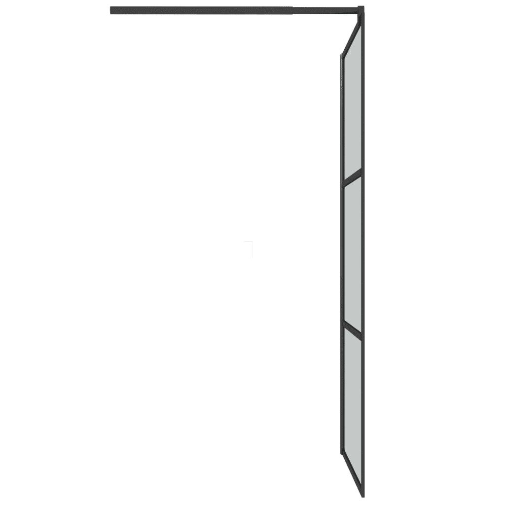 Parete Doccia Walk in 100x195 cm in Vetro Scuro ESG Nero 151891