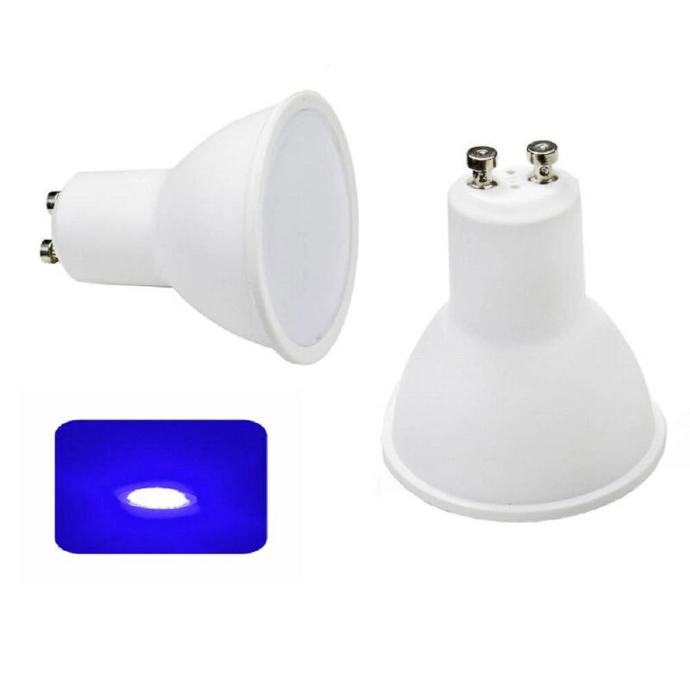 Trade Shop - Faretto Led Gu10 6watt Luce Colorata Blu Rossa Verde 220v Lampadina Gu10 Gu10 - -blu      -