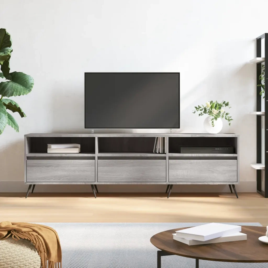 Mobile Porta TV Grigio Sonoma 150x30x44,5 cm Legno Multistrato 831258