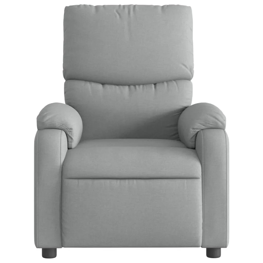 Divano Sedia-Poltrona Reclinabile in Tessuto Grigio Chiaro 813764
