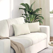 Cuscini da Divano 2 pcs Crema 50 x 30 cm Tessuto in Cords