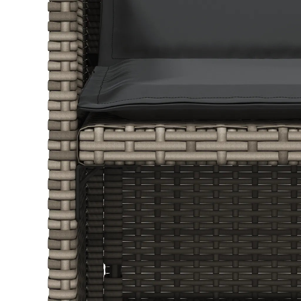 Sedie da Giardino con Cuscini 4 pz | Sedie da Esterno Grigio in Polyrattan