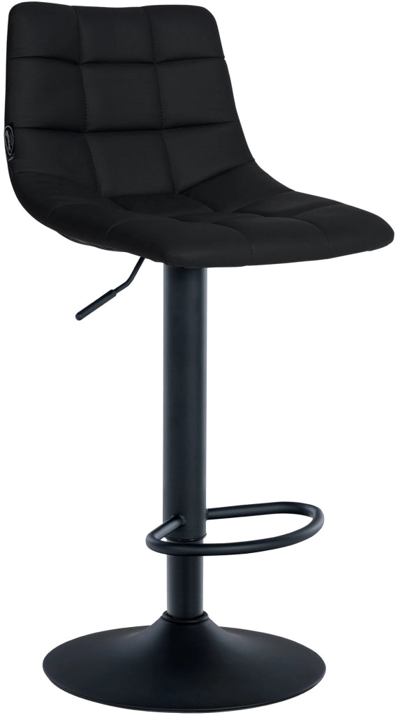 Sgabello Jerry in similpelle nero,nero