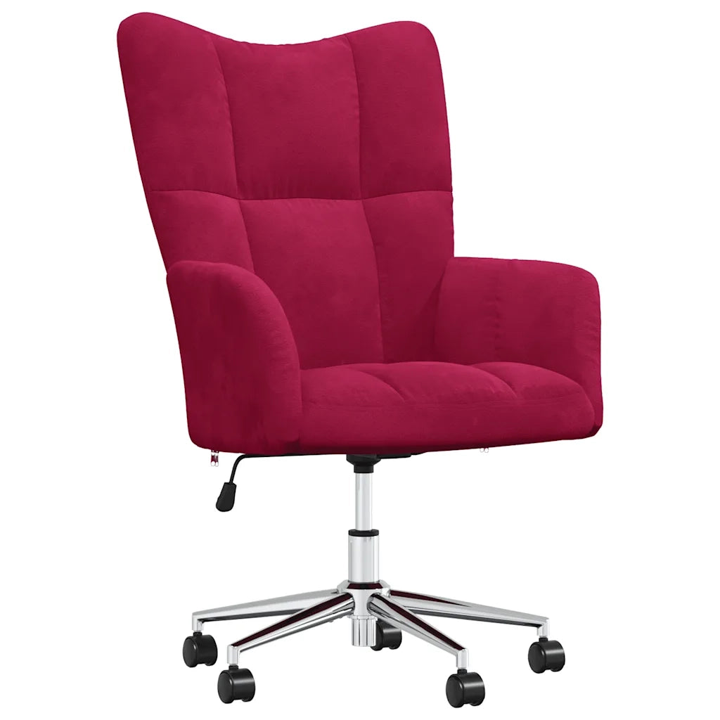 Sedia Relax Rosso Vino in Velluto 328166