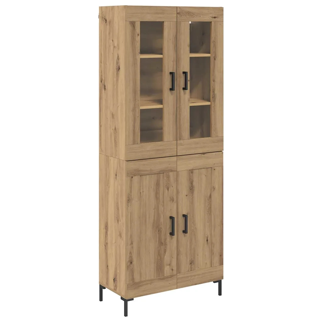 Credenza 2 pcs Rovere artigianale Legno multistrato