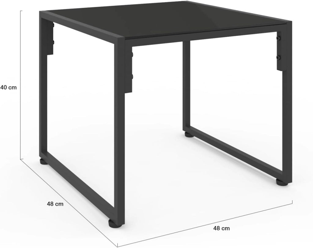 Set di mobili da Giardino Bassi Nairobi 6 posti in Acciaio Grigio Antracite