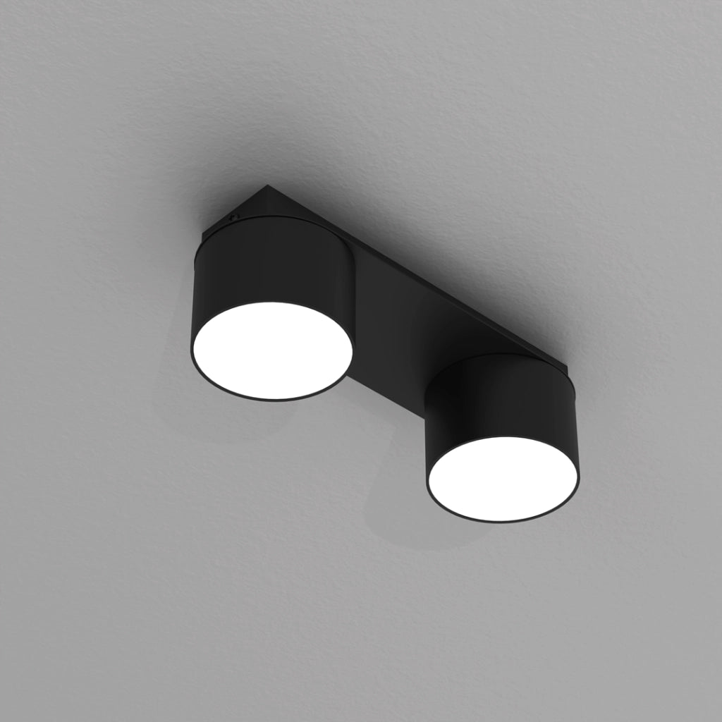 Plafoniera tonda in metallo DIXIE Milagro nera GX53 1x20W