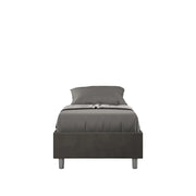 Letto 1 Piazza e Mezzo Sommier 120x190 cm Senza Rete Azelia Grigio