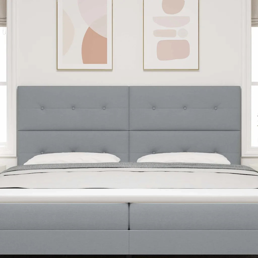 Testiera LED con testiera Grigio chiaro 200 cm Poliestere 3338462