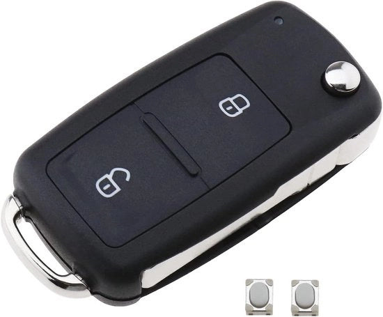 Cassa per Chiave Vouwabile Compatibile con VW Amarok e Transporter - Con Micro Interruttore - Scocca di Ricambio per Chiave Auto - Casella per Fermo Chiave Remoto Inteligente