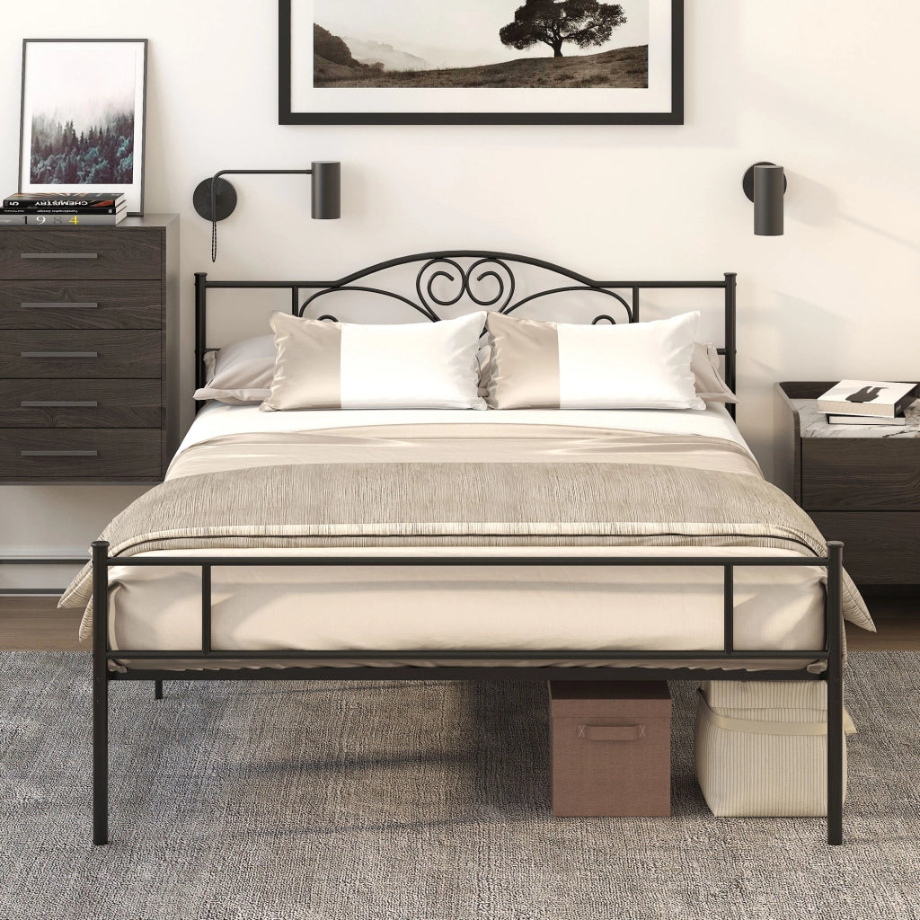 Letto Matrimoniale Contenitore ¨C Zephmum ¨C Nero 158x211x106 cm