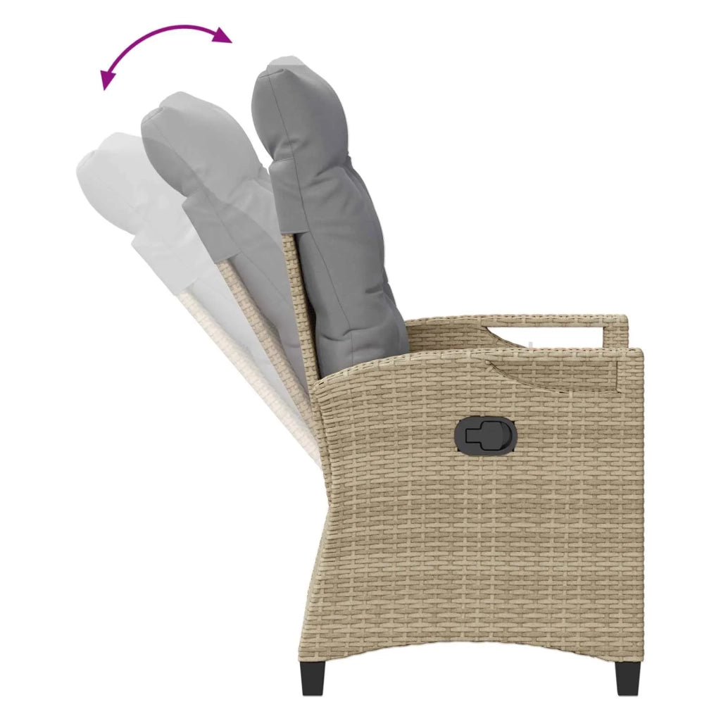 Sedia da Giardino 2 pz | Sedie da Esterno Beige e Grigio Chiaro 56 x 60 x 112 cm