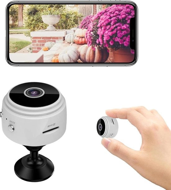 Camera di Sorveglianza WiFi Indoor - 1080P Full HD con Audio e Video - Camera per la Casa con App, Rilevamento Movimento e Visione Notturna