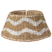 Collare dell'albero di Natale naturale con seagrass bianco ⌀ 60 cm Accessori rotondi fatti a mano