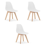Sedia VALORA KITO - Design ergonomico bianco per soggiorno x3