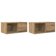 Mobili Porta TV 2 pz | Armadietto TV | Mobile Porta TV Rovere Artigianale 60x31x25,5cm Truciolato