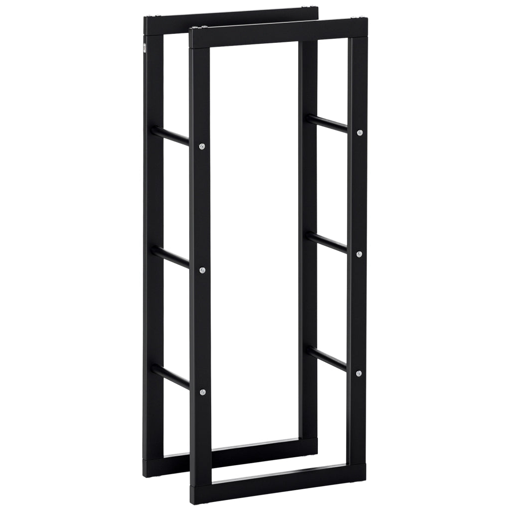Porta legna per camino ¨C Zephmum ¨C Nero 40x25x100 cm