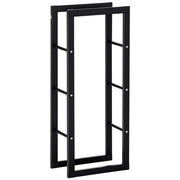 Porta legna per camino ¨C Zephmum ¨C Nero 40x25x100 cm