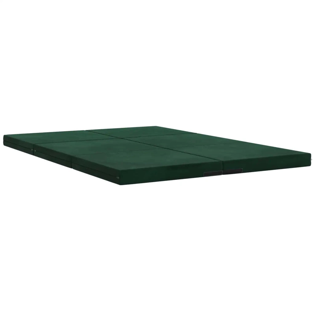 Divano Letto Pieghevole 140 x 67 x 15 cm Verde Scuro 900277