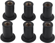 Set di anelli in gomma - fissaggio - parabrezza - installazione - veicoli - gomma - 6 pezzi - M5 - nero.