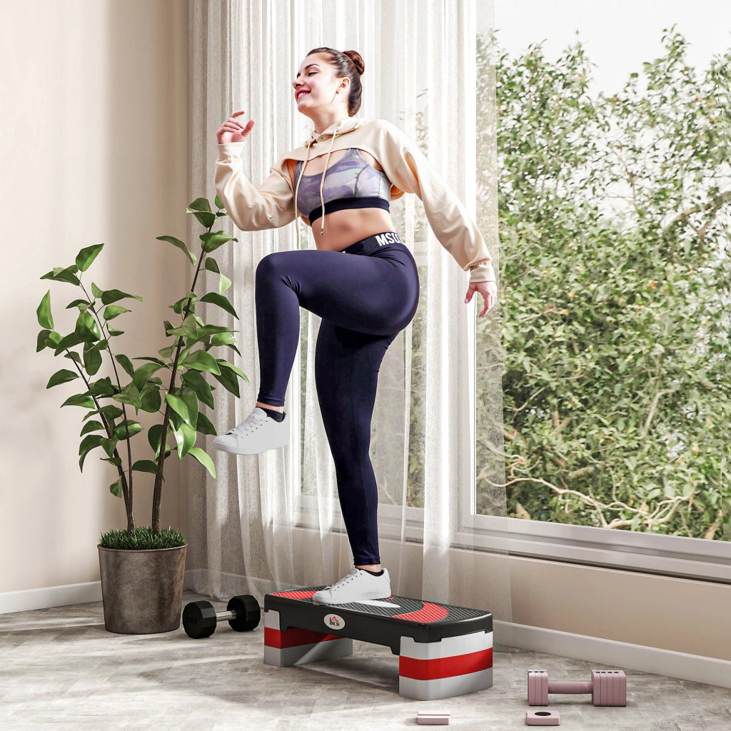 Stepper Fitness Aerobico ¨C Minimal ¨C Nero Grigio 80x31x20 cm