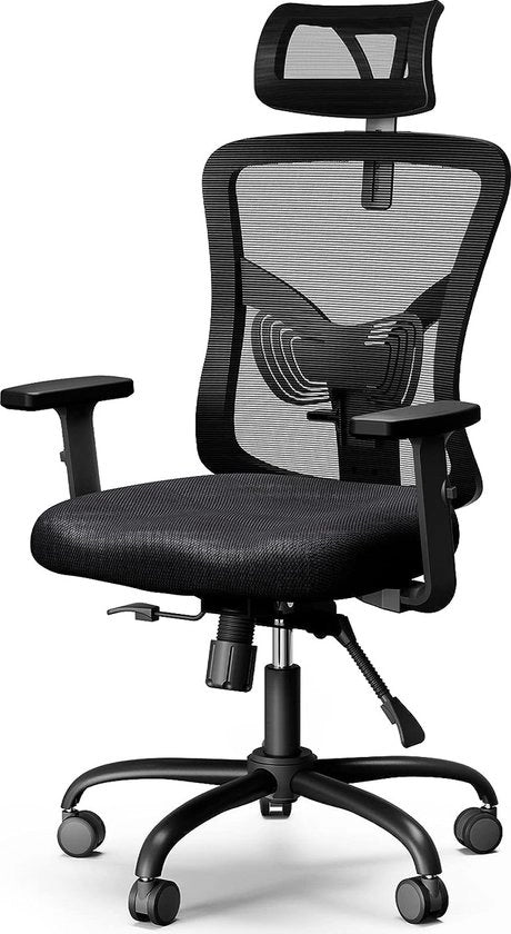Sedia da ufficio Sedia da ufficio ergonomico con schienale a rete e alta schiena, con supporto lombare e pelvi Regolabile schienale, bracciolo e supporto cervicale