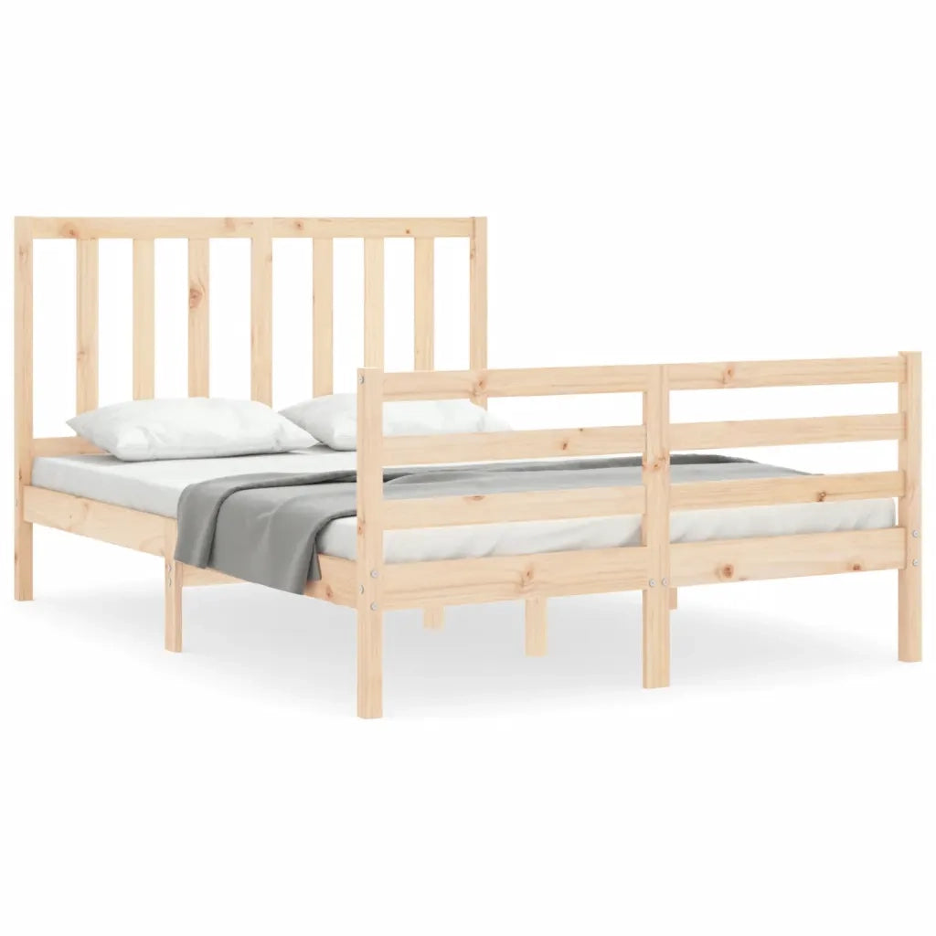 Giroletto con Testiera Small Double-Struttura Letto in Legno Massello 744345