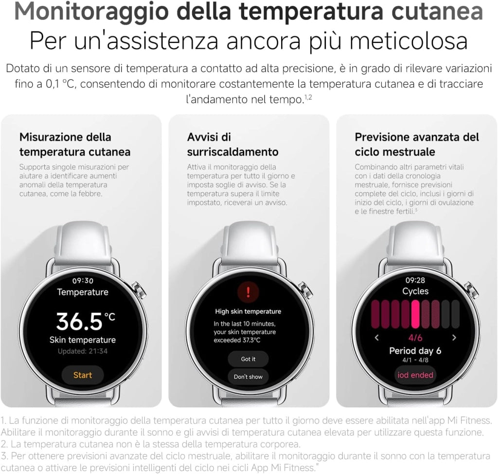 Watch S4 41mm: smartwatch compatto ultra-leggero da 32g, previsione ciclo, salute con un tocco, 150+ modalità sportive, funzioni sicurezza, HyperOS 3, cinturino fluororubber mint Green